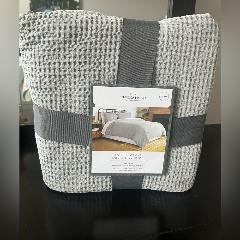 WAFFLE WEAVE
DUVET COVER SET nwt